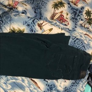 American Eagle Dark Blue/Green  Jeggings